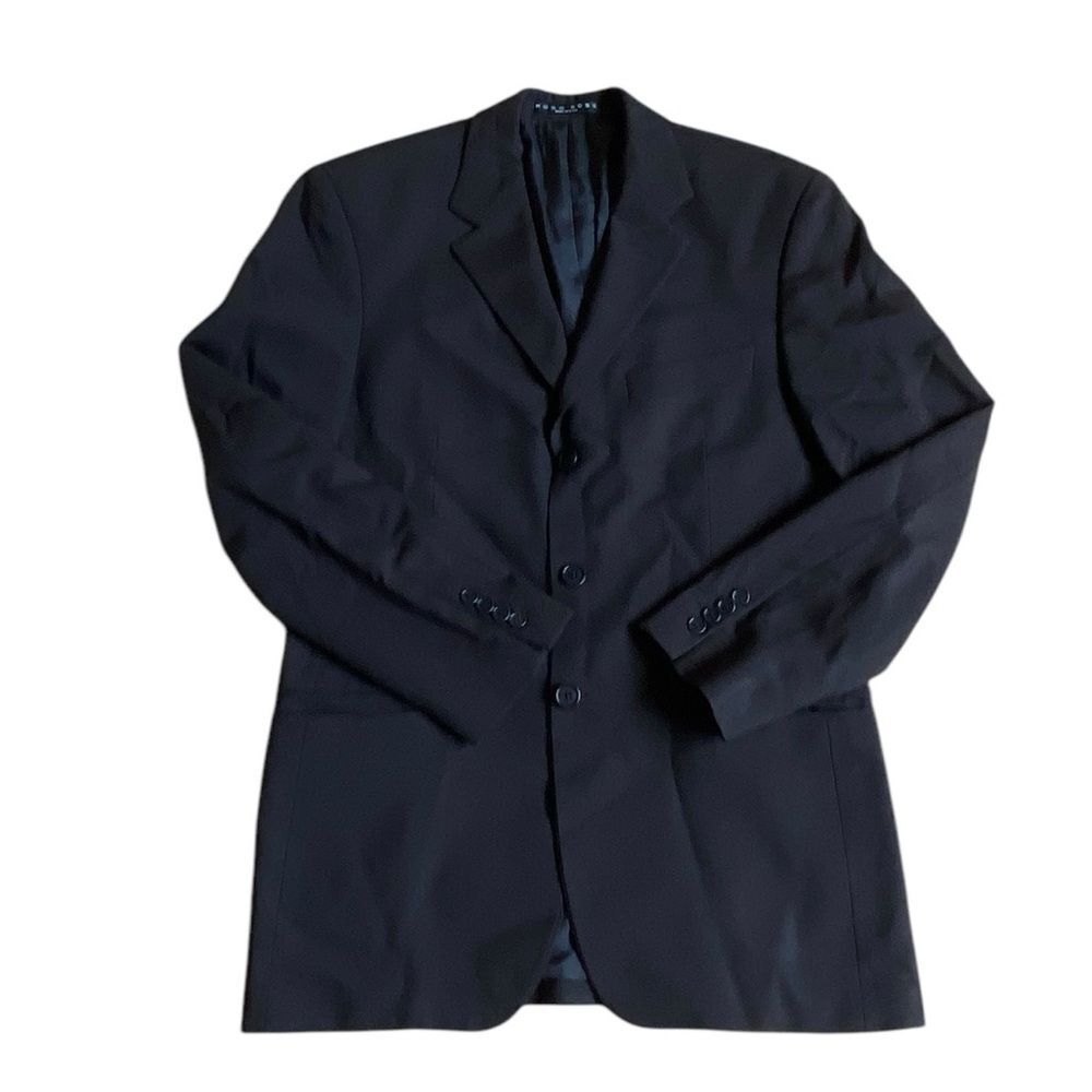Hugo Boss Einstein Sigma 3-Button Wool Suit Jacket Blazer Men's 36S Navy Preppy